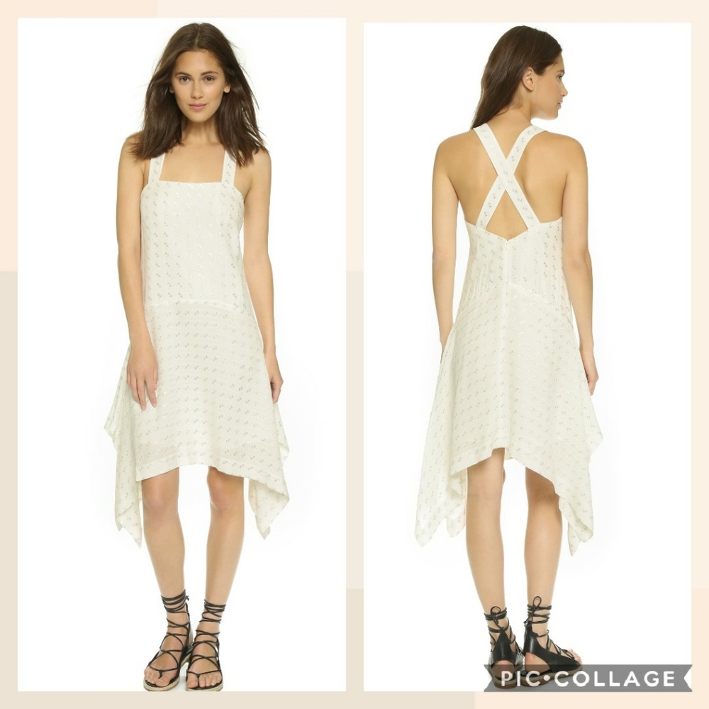 Club Monaco Metallic Silk Blend Seanell Dress - Picture 7 of 7